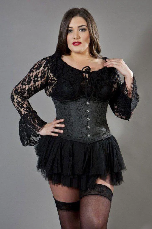 Breathable corsets for all - day wearCandy Underbust Plus Size Steel Boned Waist Training Corset In Brocade Breathable corsets for all - day wearCandy Underbust Plus Size Steel Boned Waist Training Corset In Brocade