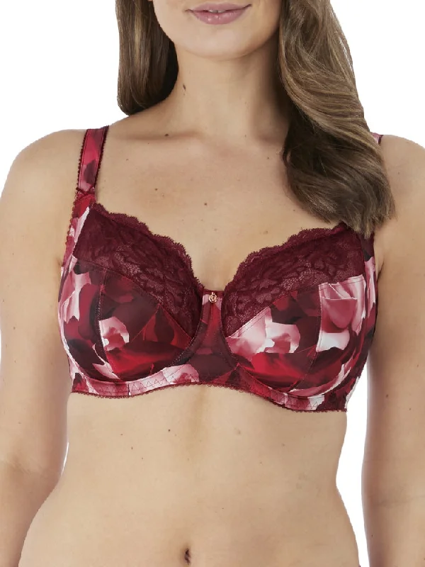 Designer Lingerie Sets for Women Rosemarie Side Support Bra - Rouge