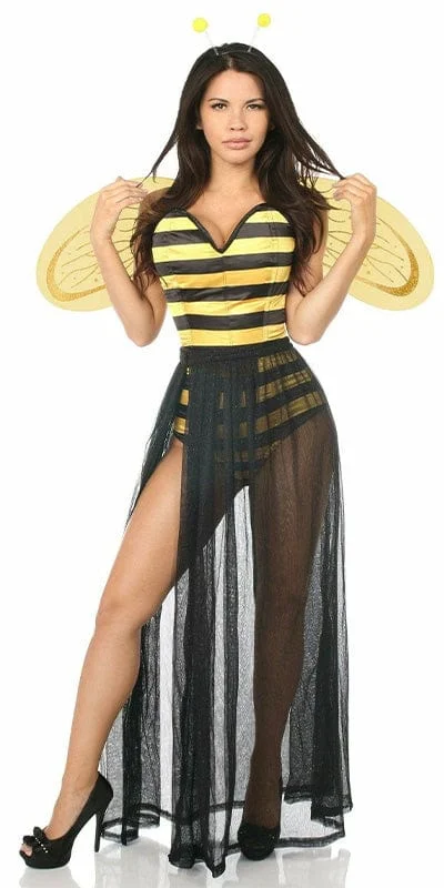 Sexy Deluxe 4 Piece Sexy Bumblebee Corset Halloween Costume