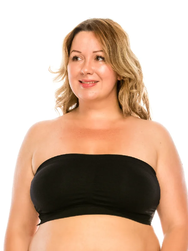 Women's Lingerie with Matching Robes Plus Size Black Back Lace Bandeau
