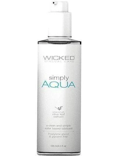 Women's Everyday Wear Lingerie Wicked Sensual Care Simply Aqua Water Based Lubricant - 4 oz Women's Everyday Wear Lingerie Wicked Sensual Care Simply Aqua Water Based Lubricant - 4 oz