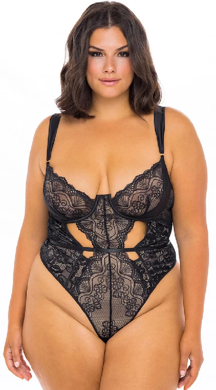 Women's Silk Lingerie Sets Plus Size Meant To Be Lace Teddy