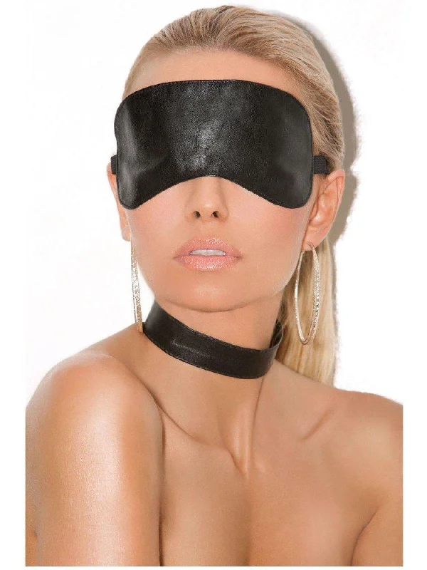 Plus Size Lace Lingerie for Women Elegant Moments L9152 Leather Blindfold
