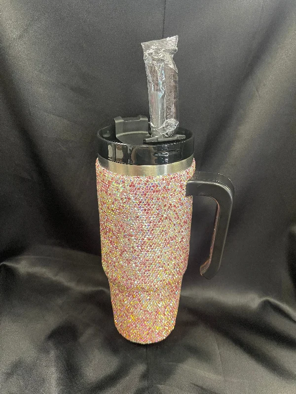 PINK RHINESTONE TUMBLER