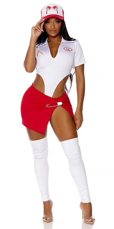 Adult Women's Manga Cosplay CostumesServing Hot Fast Food Employee Halloween Costume