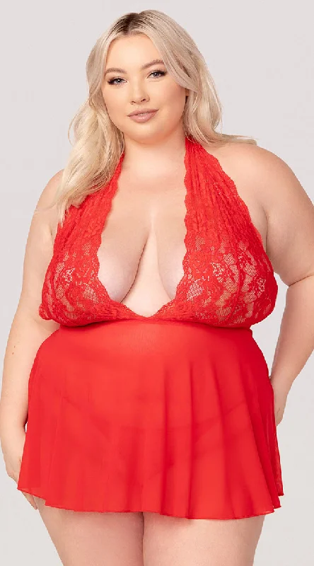 Comfortable Cotton Lingerie for Women Yandy Plus Size Dangerous Flirt Babydoll Set