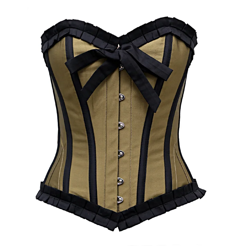 Breathable corsets for all - day wearZabellta Golden Satin Overbust Corset