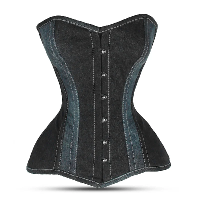 Denim lace up corset - Over the Bust