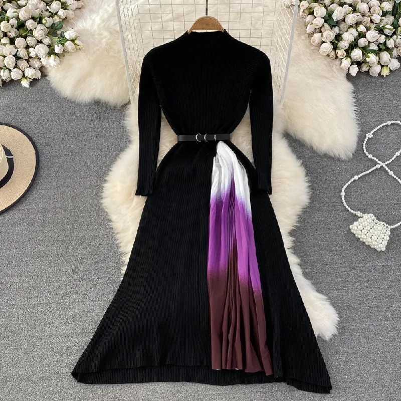 Fringe - trimmed sexy dresses for a 1920s - inspired lookSasha Pleated Woolen Dress