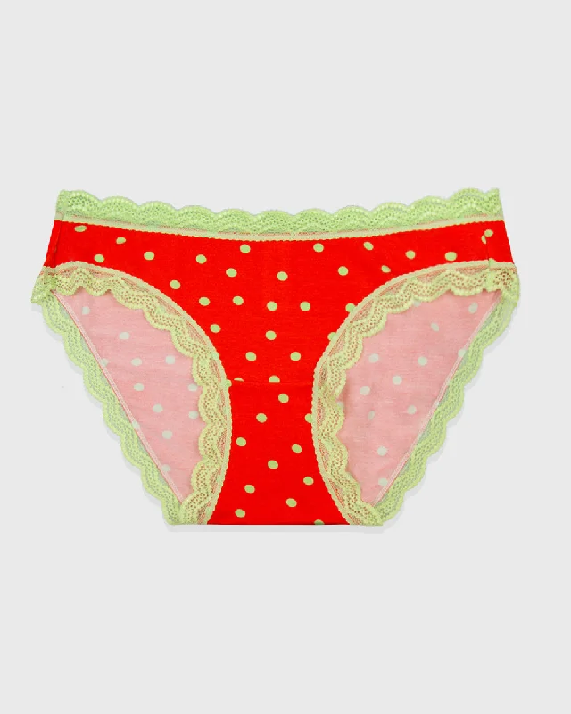 Women's Silk Lingerie SetsStripe & Stare Original Knicker in Ferrari Spots