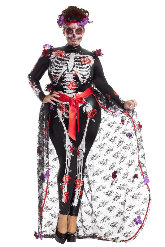 Plus Size Rosas Day of the Dead Costume