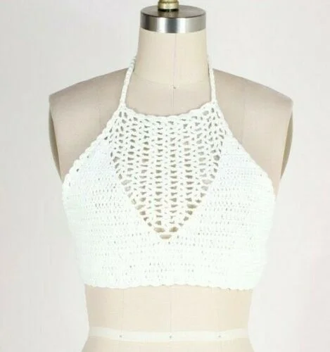 Women's Bridal Lingerie Collection Youmita Crochet Halter