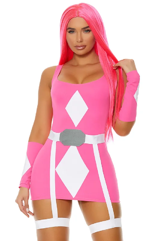Women's Video Game Character Cosplay LingeriePlus Size Pink Power Superhero Costume