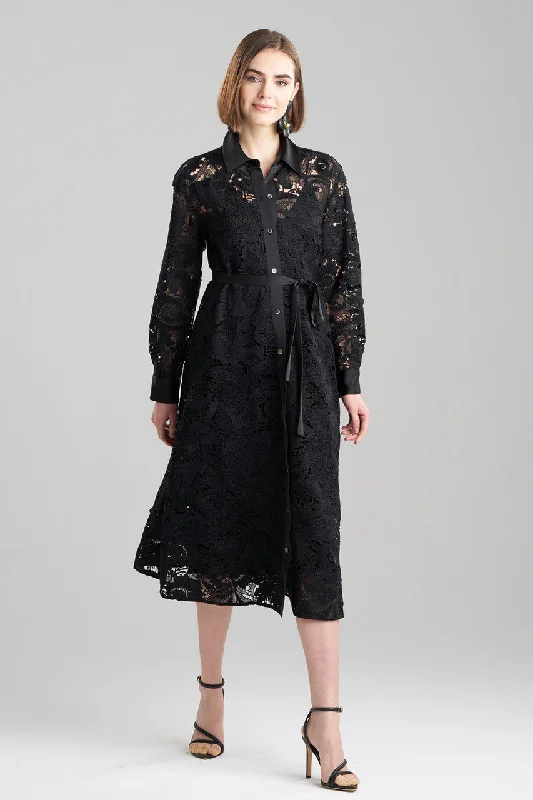 Shinrin Lace Trapeze Shirtdress