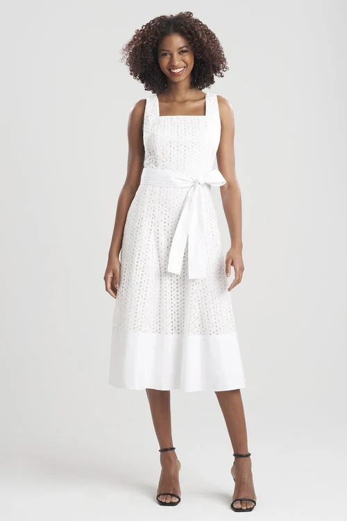 Sexy work - appropriate dresses with a touch of allureCotton Eyelet Midi Tank Dress