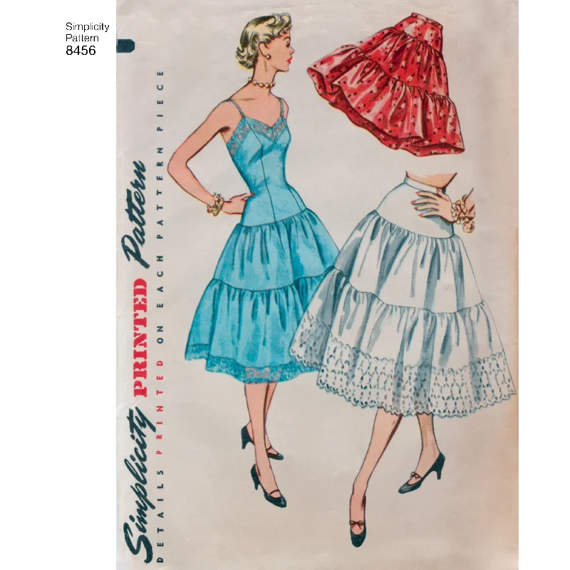 Simplicity Pattern 8456 vintage petticoat and slip pattern