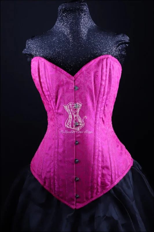 Silk Overbust Corset; Pink