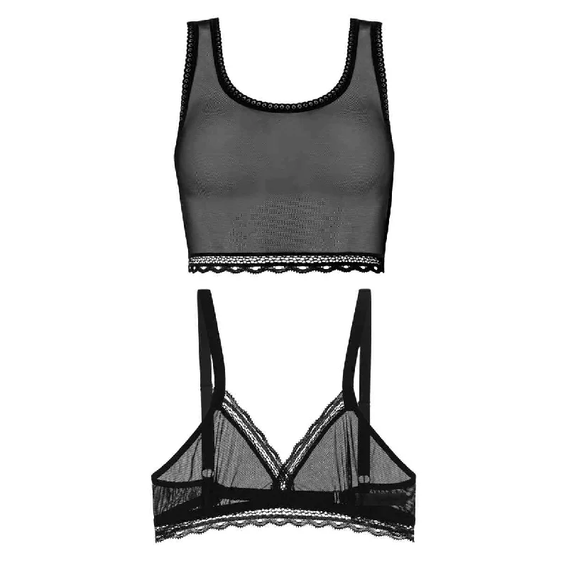 Nude Color Lingerie for WomenBack to Black Bralette 2-Pack
