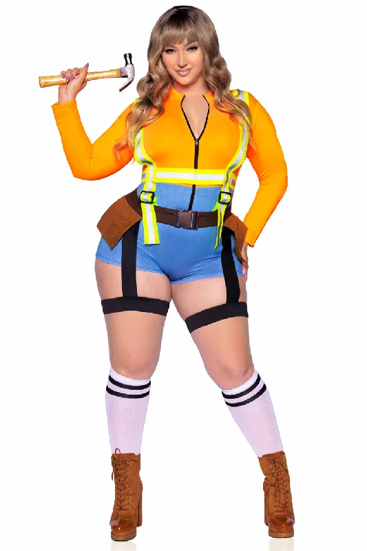 Women's Fantasy Cosplay NightwearPlus Size Nailed It Construction Worker Costume
