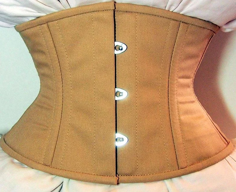 Burlesque - inspired bustiers for a performance lookReal double row steel boned waspie corset from cotton. Waist training fitness edition. Gothic, steampunk, custom made steel-boned corset