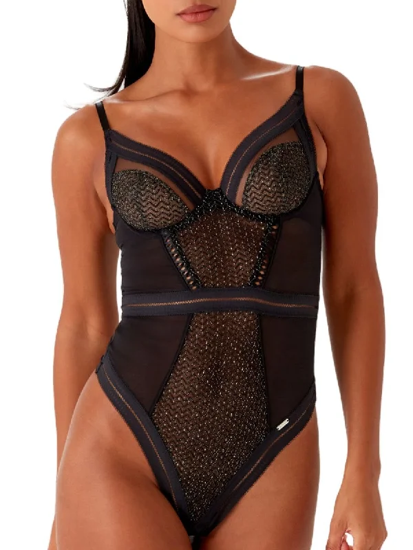 Plus Size Lace Lingerie for Women Contradiction Body - Black/Silver