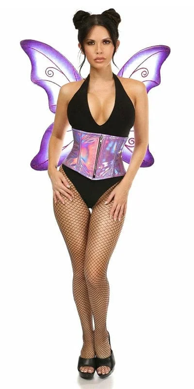 Sexy Deluxe 2 Piece Purple Pixie Fairy Corset Halloween Costume