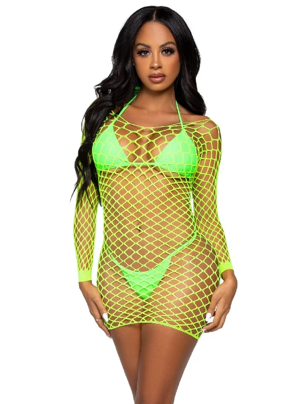Sexy Halloween dresses for a spooky partySupreme Fence Net Mini Dress Green