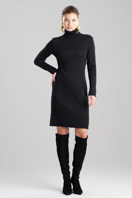 Layering Jersey Turtleneck Dress