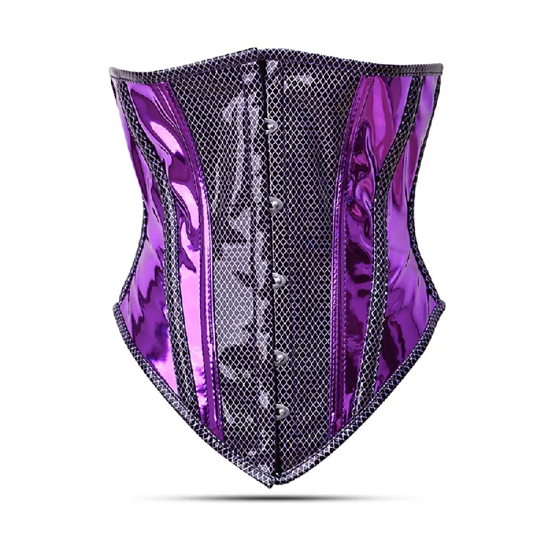 Purple PVC corset top - Under Bust Corset