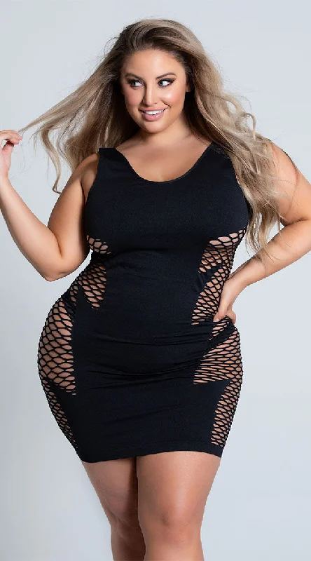Sexy backless evening dresses with a deep V - cutPlus Size Light It Up Tank Dress