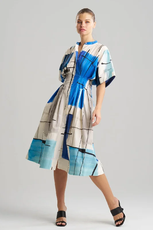 Sorairo Printed Cotton Poplin Dress