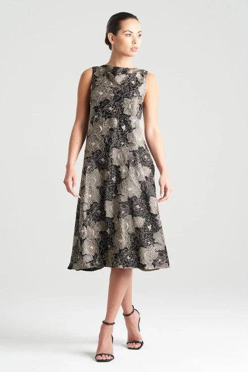 Mermaid - style sexy gowns for a glamorous effectAll Over Embroidered Silk Charm Cowl Dress Mermaid - style sexy gowns for a glamorous effectAll Over Embroidered Silk Charm Cowl Dress