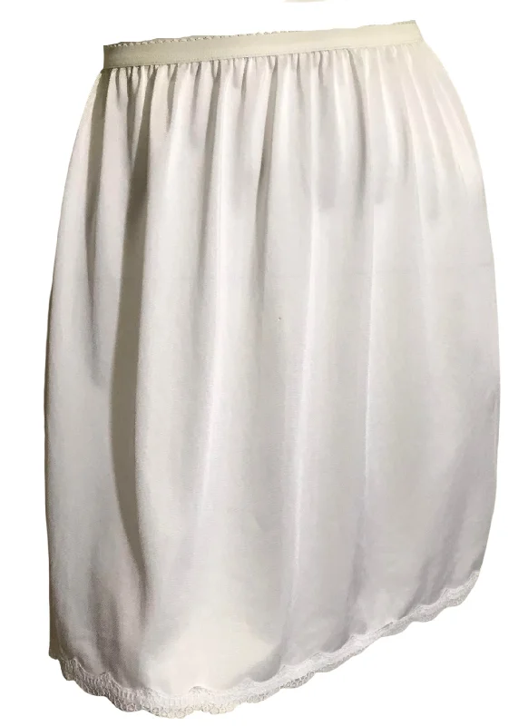 Women's Lingerie with Matching Robes Soft White Nylon Mini Length Half Slip circa 1960s Women's Lingerie with Matching Robes Soft White Nylon Mini Length Half Slip circa 1960s