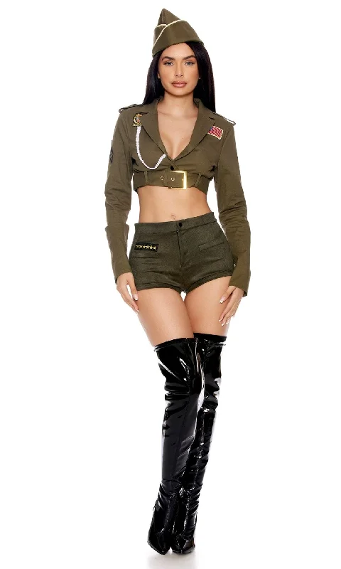 Elven Cosplay Lingerie for WomenSexy Fury Vintage Military Halloween Costume