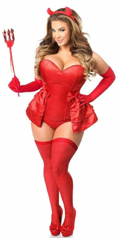 Sexy Deluxe 5 Piece Devilicious Corset Halloween Costume