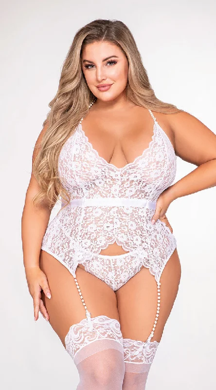Designer Lingerie Sets for Women Plus Size Pearl of My Dreams Bustier Set