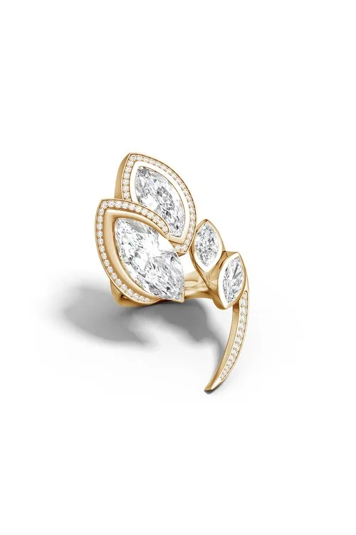 Elegant French Lace Lingerie for Women Runway Collection Sumi White Topaz and Diamond Gold Statement Ring Elegant French Lace Lingerie for Women Runway Collection Sumi White Topaz and Diamond Gold Statement Ring