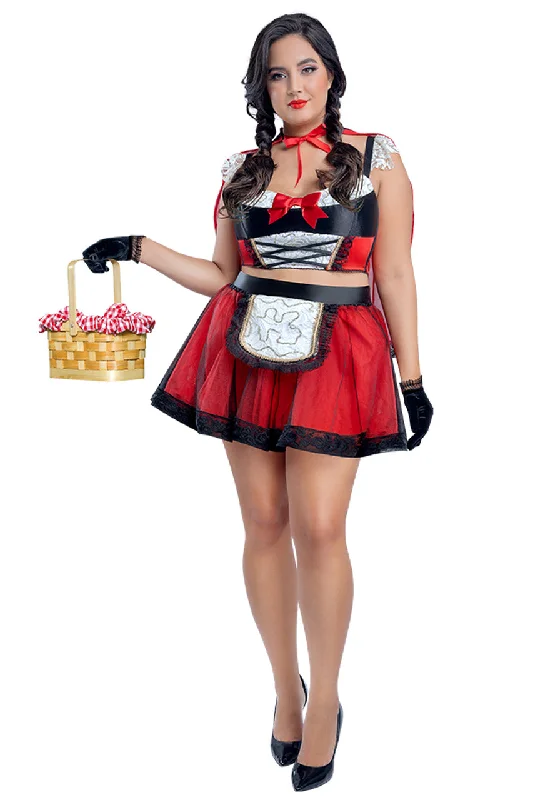 Plus Size Little Miss Red Halloween Costume