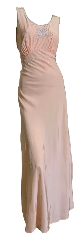 Plus Size Lace Lingerie for Women Flirty Cyclist Couple on Tandem Bike Embroidered Peach Nightgown 1940s 36 Plus Size Lace Lingerie for Women Flirty Cyclist Couple on Tandem Bike Embroidered Peach Nightgown 1940s 36