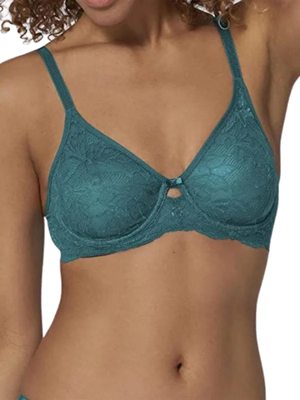 Women's Sheer Lingerie Nightgowns Amourette Charm W Bra - Mystic Sea
