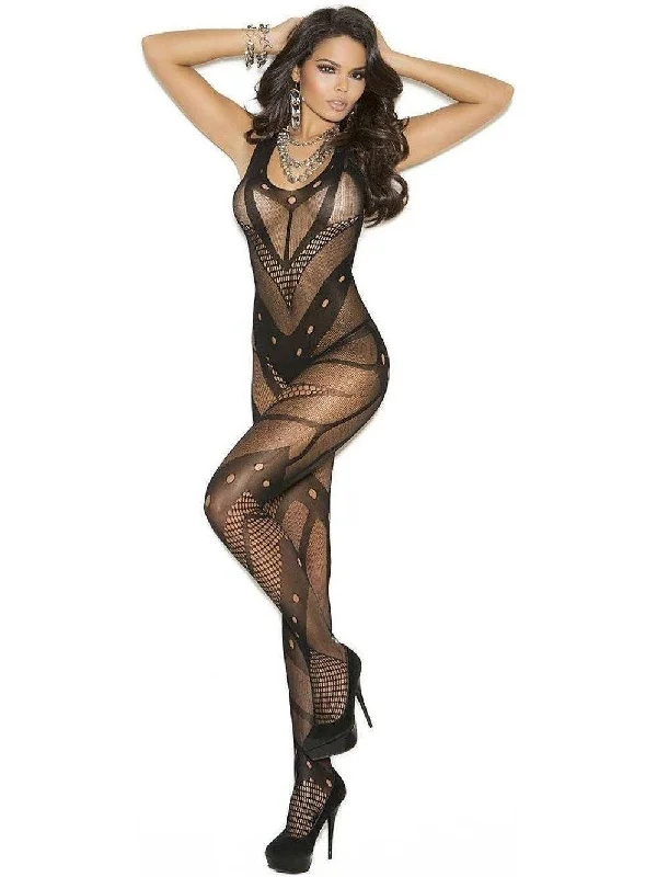 Elegant Moment 1650 Stunning Seamless Net Crochet Bodystocking