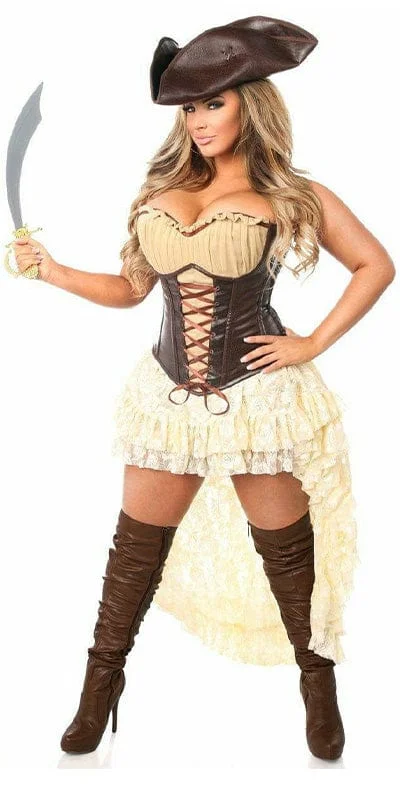 Sexy Deluxe 4 Piece Pirate Captain Halloween Costume