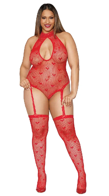 Plus Size Heart For You Bodystocking