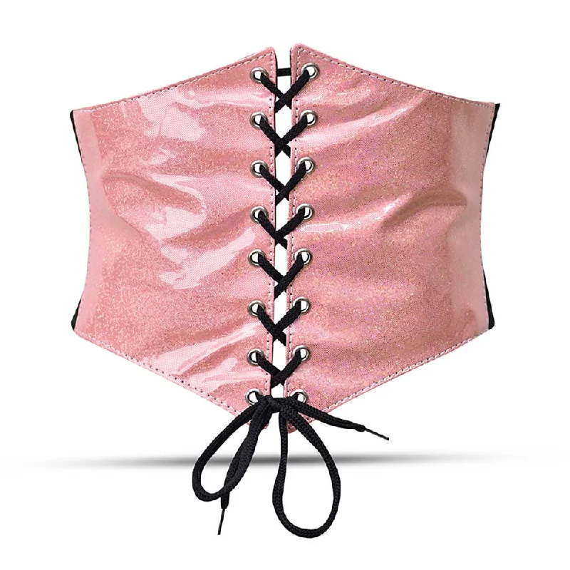 Breathable corsets for all - day wearPink Waist Cincher - Under bust corset belt