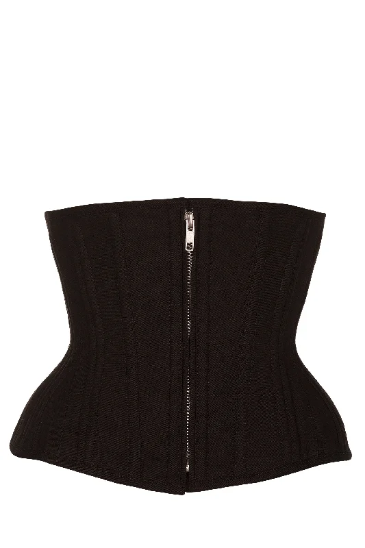 Satin corsets with a shiny and elegant finishGugino Black Cotton Underbust Corset