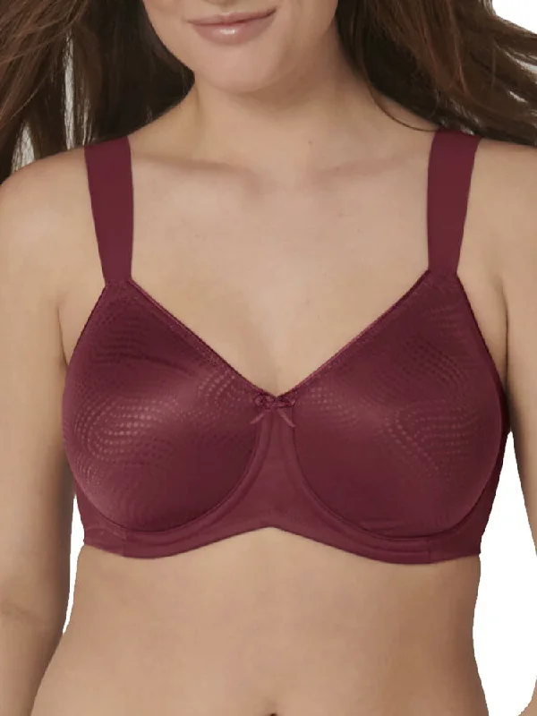 Women's Satin Sleepwear Lingerie Essential Minimiser W Bra - Garnet Brown