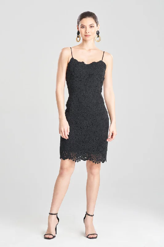 Scroll Guipure Lace Cami Dress