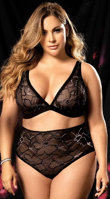 Designer Lingerie Sets for Women Plus Size Tempt and Tease Bralette Set