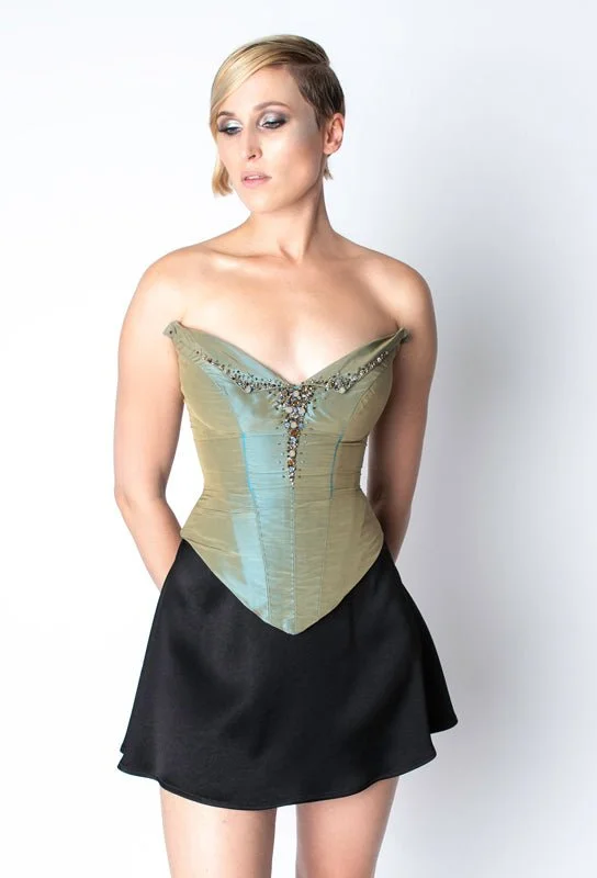 Taffeta Beaded Cincher Corset