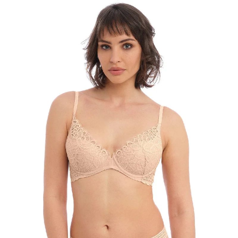 Women's Lingerie with Matching RobesWacoal Raffine Plung Bra -Frappe